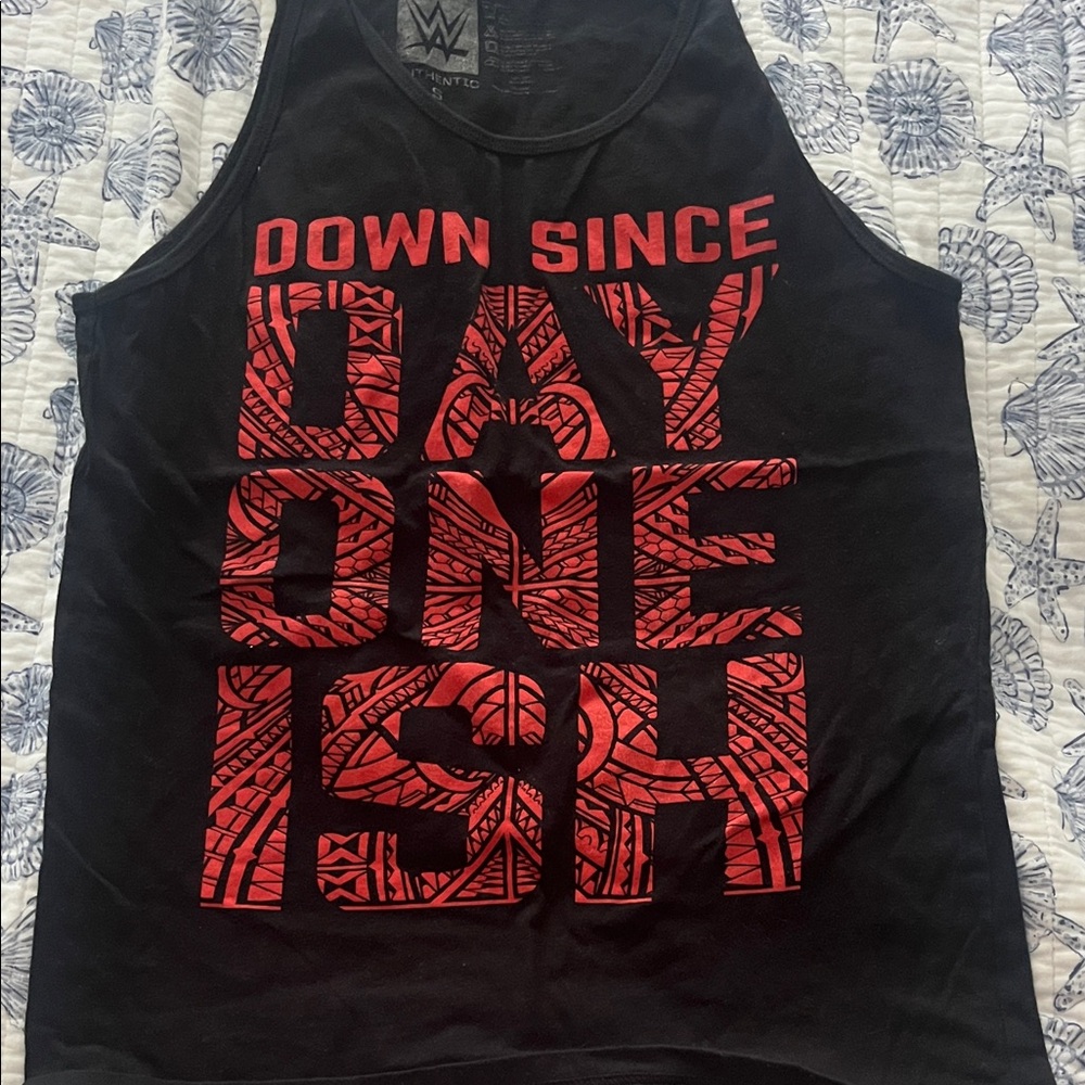 WWE Black and Red Tank Top Bold Design